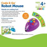 Learning Resources Code & Go Robot Mouse - 31 Pieces, Ages 4+, Coding STEM Toys, Screen-Free Coding Toys for Kids