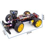 Adeept Smart Car Kit(Compatible with Arduino IDE), Line Tracking, Obstacle Avoidance, OLED Display, Ultrasonic Sensor, IR Wireless Remote Control, DIY STEM Educational Robot Car Kit