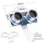 2pcs Ultrasonic Sensor Module HC-SR04 for Arduino, Distance Sensors with 2pcs Mounting Bracket Compatible with Mega2560, Robot kit, for ZigBee (2)