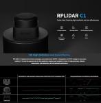 WayPonDEV RPLIDAR C1 360 Degree 2D Lidar Sensor, 12 Meters Scanning Radius Ranging Module Kit, SLAM ROS Robot LIDAR Sensor Scanner for Obstacle Avoidance and Navigation of Robots