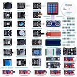 ELEGOO UNO R3 Project Most Complete Starter Kit Upgraded 37 in 1 Sensor Modules Kit 120pcs Multicolored Dupont Wire