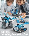 Opmind 5 in 1 STEM RC Robot Building Kit, 398PCS APP & Remote Control Blocks DIY Engineering Robotics, Erector Science Set for Kids Age 6 7 8 9 10 11 12+, Educational Learn Toys Gift for Boys & Girls
