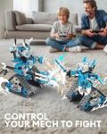 Opmind 5 in 1 STEM RC Robot Building Kit, 398PCS APP & Remote Control Blocks DIY Engineering Robotics, Erector Science Set for Kids Age 6 7 8 9 10 11 12+, Educational Learn Toys Gift for Boys & Girls