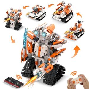 5 in 1 STEM Robot Building Kit, App & Remote Control Robot RC Toy for Kids, 689 Pcs Building Blocks Set, DIY Engineering Robotics Birthday Gift for Boys Girls Age 6 7 8 9 10 11 12 14+ Year old