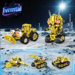 5 in 1 STEM Robot Building Kit with Remote & App Controll, Technic Coding Robotic Toys for Kids Ages 8-13 with LED-Lights Christmas Birthday Gift for Boys & Girls Age 6 7 8 9 10 11 12+ (673PCS)