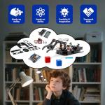 4DOF Robotic Arm Kit for Kids Compatible with Arduino IDE, Programming ESP32 Smart Robot Arm Building Kit STEM Educational Desktop Toy with Joystick and Web App Control for Children Ages 8+ and Adults