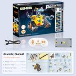 Demkia Robot Building Kit for Kids and Adults, 4-in-1 Rechargeable RC Robotics Kit with Remote & App Control, STEM Coding Toys & Science Projects, Birthday Gifts for Boys Ages 8-12+ (588 Pcs)