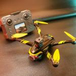 RC Drone With Screen Display Remote Control, Dual Camera, Optical Flow Hover, LED Lights, Speed Adjustment, Gravity Sensor, Brushless Motor, Trajectory Flight, 360 Degree Flip, APP Control, Headless Mode, One-Key Takeoff/Landing, Obstacle Avoidance, Impact-Resistant ABS Shell, 2 Batteries, Memory Card, Card Reader, Handbag, Beginner-Friendly FPV Hobby Quadcopter (Black Yellow)