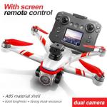 RC Drone With Screen Display Remote Control, Dual Camera, Optical Flow Hover, LED Lights, Speed Adjustment, Gravity Sensor, Brushless Motor, Trajectory Flight, 360 Degree Flip, APP Control, Headless Mode, One-Key Takeoff/Landing, Obstacle Avoidance, Impact-Resistant ABS Shell, 2 Batteries, Memory Card, Card Reader, Handbag, Beginner-Friendly FPV Hobby Quadcopter (Black Yellow)