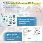 Quadrotor Drone DIY Kit: A Unique STEM Project with Brushless Motor, Optical Flow Hovering, One-Click Takeoff and Landing, and 360° Flip for DIY Enthusiasts to Learn Drone Basics
