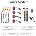 HAWK’S WORK F450 Drone Kit to build, Frame + Pixhawk + GPS + Power Module + ESC + Brushless Motor + Prop + Battery + Accessory + Guild Book & Video (Set B)
