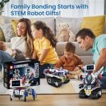 HPROMOT 5-in-1 STEM Robot Building Kit for Kids Ages 8-16, Remote & App Controlled, Rechargeable Engineering Learning DIY Coding Toy, Educational Building Blocks Gift for Girls & Boys (603 PCS)