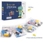 4 Set Bulk Robot Kits for Kids 6-8 8-12, STEM Crafts Robotics Science Projects STEM Toys for Boys Girls, Electronics Building Craft Kit Classroom Activities 1st 2nd 3rd Grade 6 7 8 9 10 11 12 Year Old