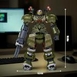 HIGH GODO Main Battle Mech Robot Transforming Building Blocks Set for Adults,City Warrior Justice Hero Soldier Mech Model Building Kit, Cool Creative Robots Toys Gift for Teens Boys, 598 Pieces