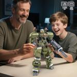 HIGH GODO Main Battle Mech Robot Transforming Building Blocks Set for Adults,City Warrior Justice Hero Soldier Mech Model Building Kit, Cool Creative Robots Toys Gift for Teens Boys, 598 Pieces