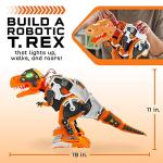 Thames & Kosmos Code+Control Dinosaur Robot REX Robotics & Engineering STEM Kit | Build & Program a Robotic T. Rex | Includes Sensor, Motor, Lights & Sounds | No App Required | Ages 8+