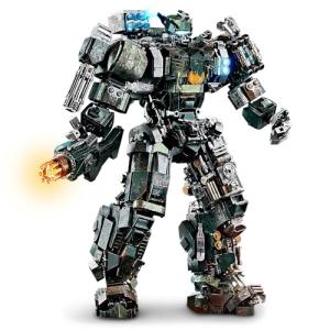 HIGH GODO Mech Building Blocks Set for Adults，Motorized Robot Model Building Kit with Multiple Weapons, Battle Damage Style Warrior Collectible Gifts for Man Boys Ages 12+ (1403 Pieces)