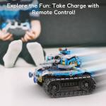 Mibido Robot Building Kit with Remote Control STEM Gifts for Kids Boys Ages 8-14, Technic Coding Robotic Toys for Teen‘s Birthday, Build 5in1 Models with 488 Pieces