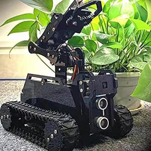 Gewbot DIY Robot Model Kit for Raspberry Pi 4/3 Model B+/B WiFi Wireless Smart Robot Car Kit with 4-DOF Robotic Arm/OpenCV Target Tracking/Video Transmission Rasptank Robotic Kit with PDF