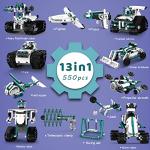 BEHOWL Technique Car Building Blocks Set, 13in1 Remote & APP Control Tracked Racer/Robot/Truck/Tank/Plane, STEM Kits for Kids Age 8-10, Building Toy Gifts for Boys Girls 8-16, (550 PCS)