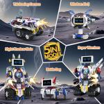 VOPOGLNE 5 in 1 STEM Robot Building Kit, APP & Remote Control Screen Building Toys, Eye Coding Robots Rechargeable, 620Pcs DIY Super Warriors for Kids Learning, Boys Girls Birthday Gifts