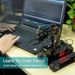 Gewbot DIY Robot Model Kit for Raspberry Pi 4/3 Model B+/B WiFi Wireless Smart Robot Car Kit with 4-DOF Robotic Arm/OpenCV Target Tracking/Video Transmission Rasptank Robotic Kit with PDF
