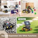 ACEBOTT Robot Kit, Robotics for Kids Ages 8-12 12-16, STEM Toys for Boys with Remote & App Control, Arduino & Scratch Compatible, Science Kits for Kids Age 8-12 12-16, Gift for Boys & Girls(Yellow)