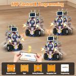 VOPOGLNE 5 in 1 STEM Robot Building Kit, APP & Remote Control Screen Building Toys, Eye Coding Robots Rechargeable, 620Pcs DIY Super Warriors for Kids Learning, Boys Girls Birthday Gifts