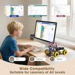 ACEBOTT Robot Kit, Robotics for Kids Ages 8-12 12-16, STEM Toys for Boys with Remote & App Control, Arduino & Scratch Compatible, Science Kits for Kids Age 8-12 12-16, Gift for Boys & Girls(Yellow)