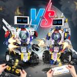 VOPOGLNE 5 in 1 STEM Robot Building Kit, APP & Remote Control Screen Building Toys, Eye Coding Robots Rechargeable, 620Pcs DIY Super Warriors for Kids Learning, Boys Girls Birthday Gifts