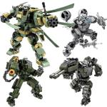 Loyratche Transforming Mech Robot Building Blocks Set, 4 Kinds of Destroy Warrior City Mecha Action Figure with Weapons, Cool Creative Robots Toys Gift for Teens Boys (1448 PCS)