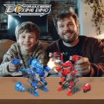 LITTCO Dinosaur Hydraulic Boxing Bots STEM Experiment Kit | Build 2 Hydraulic-Powered Dino Robots | Learn Hydraulic Systems | Fun T-Rex Robot Duel for Kids Ages 6-12