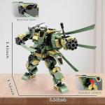 Loyratche Transforming Mech Robot Building Blocks Set, 4 Kinds of Destroy Warrior City Mecha Action Figure with Weapons, Cool Creative Robots Toys Gift for Teens Boys (1448 PCS)