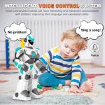 Remote Voice Control Large Robot: Intelligent Programmable Popular Science Story Toys with Gesture Sensing Presents for Kids