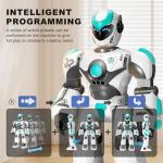 Remote Voice Control Large Robot: Intelligent Programmable Popular Science Story Toys with Gesture Sensing Presents for Kids