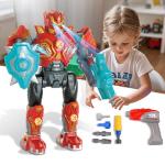 AXWATDEI Take Apart Robot Toys for for 4-6 Years Old Boys, Robot Toys with Sounds, Christmas Birthday Gifts for Kids 5-12, Assembly Set with Drill