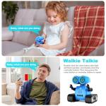 Hamourd Robot Toys for Boys Girls, Emo Robot with Walkie-Talkie Function, Gesture Sensing, Flexible Head & Arms, Programming Motion, Dance Moves, Music, Multi-Mode LED Eye, Toys for Ages