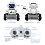 DLAGOMLIFE Remote Control Robot with LED and Music,Rechargeable Walkie Talkie Robot Toys for Kids, Auto-Demonstration Robot with Gesture Sensing,Birthday Gifts for Children.