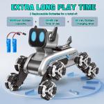 Wurycia Remote Control Robot Dog Toy for Kids,2.4Ghz 8WD Gesture Sensing Stunt Rc Cars with Music & Light,Children Birthday Gift for 6 7 8 9 10 11 12 Years Old Boys
