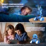 Robot Toys for Boys and Girls, Rechargeable Remote Control Robot with Auto-Demonstration, Light Projection, Dance Moves, Music, and Gesture Sensing –Toy Robot Gifts for 3,4,5,6 Year old Boys (Blue)