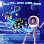 BAIWU Robot Toys for Kids,RC Robot with Gesture Sensing & LED Eyes,Star Projector and Music,Easter Gifts for 6+ Years Boys(Black)