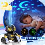 BAIWU Robot Toys for Kids,RC Robot with Gesture Sensing & LED Eyes,Star Projector and Music,Easter Gifts for 6+ Years Boys(Black)