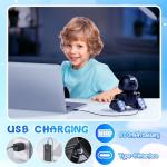 BAIWU Robot Toys for Kids,RC Robot with Gesture Sensing & LED Eyes,Star Projector and Music,Easter Gifts for 6+ Years Boys(Black)