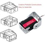 150KG Robot Servo Motor 12V High Torque Steel Gear Digital Steering Servo for RC Vehicles, Robotic Arms, Humanoids, and More – with Mount Brackets (270 Degrees)