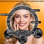 Auriani 22" Large Ring Light with Stand, Upgraded Foldable LED Big Ringlight with 75" Tripod & Mini Tripod Wheel Tray for Live Tattoo Makeup Video Recording Barber Photography