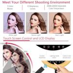 EOTO LIGHT 19 inch LED Ring Light with Tripod Stand, Ring Light with Touch Panel for Makeup Studio Portrait YouTube Vlog Video Shooting with Remote Controller, CRI>97