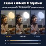 ANBES 14" Large Ring Light Kit with Tripod Stand & Phone Holder, 40W Full-Screen Photography Lighting with LCD Display & Remote, Studio Lights for Zoom, Video Recording, Live Stream, YouTube, TikTok