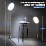 ANBES 14" Large Ring Light Kit with Tripod Stand & Phone Holder, 40W Full-Screen Photography Lighting with LCD Display & Remote, Studio Lights for Zoom, Video Recording, Live Stream, YouTube, TikTok