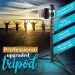 GearLight Ring Light Tripod with LEDs, Dual Phone Holders - for Makeup, Photography, Room Décor - Black - 10 inch with Tripod
