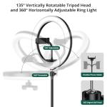 ATUMTEK 10" Selfie Ring Light with 55" Extendable Tripod Stand, Selfie Light with Phone Holder and Bluetooth Remote, Dimmable LED Ring Light for Streaming, TikTok, Zoom, Vlogging, YouTube, etc